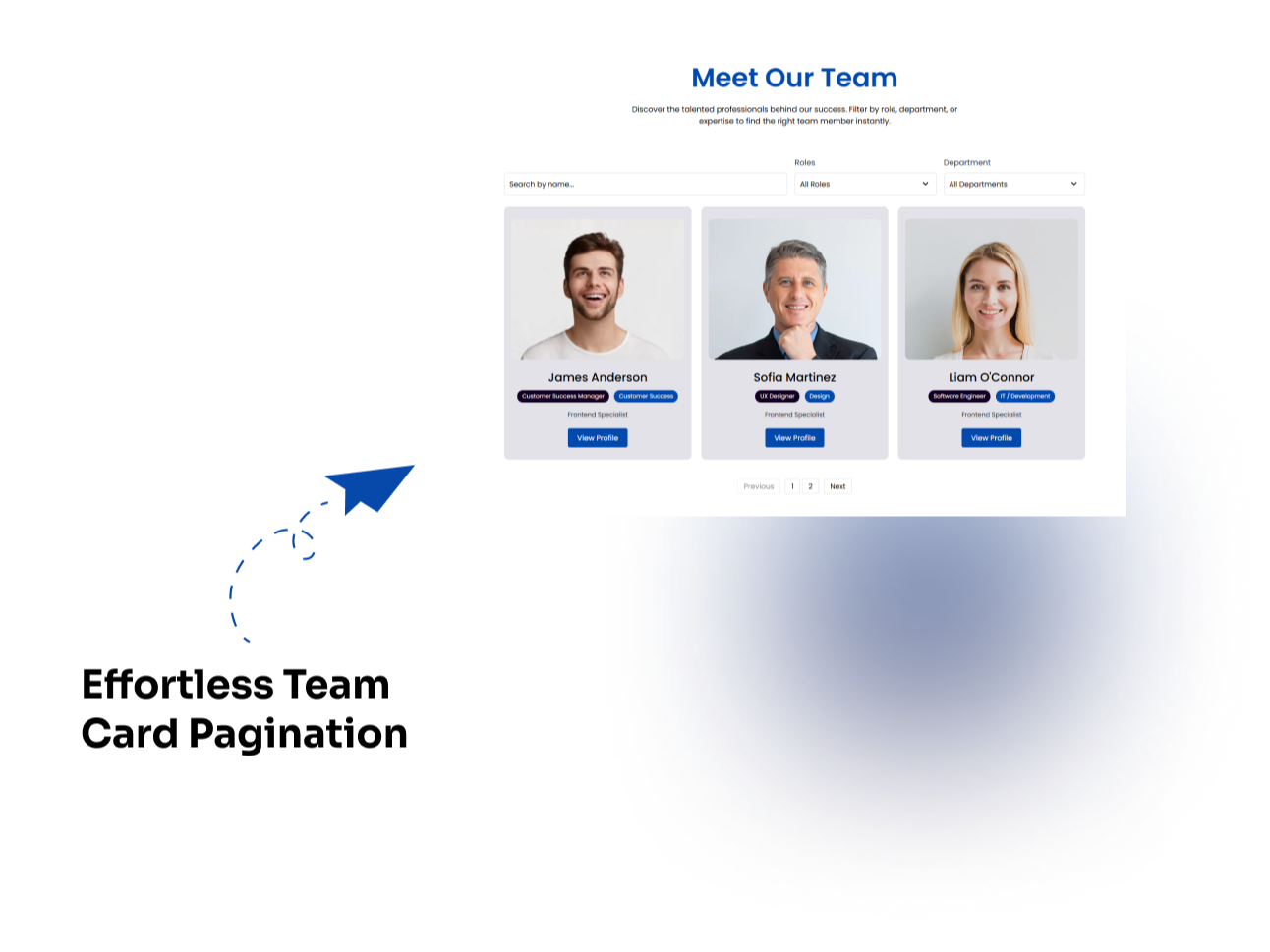 Effortless Pagination for Team Cards
