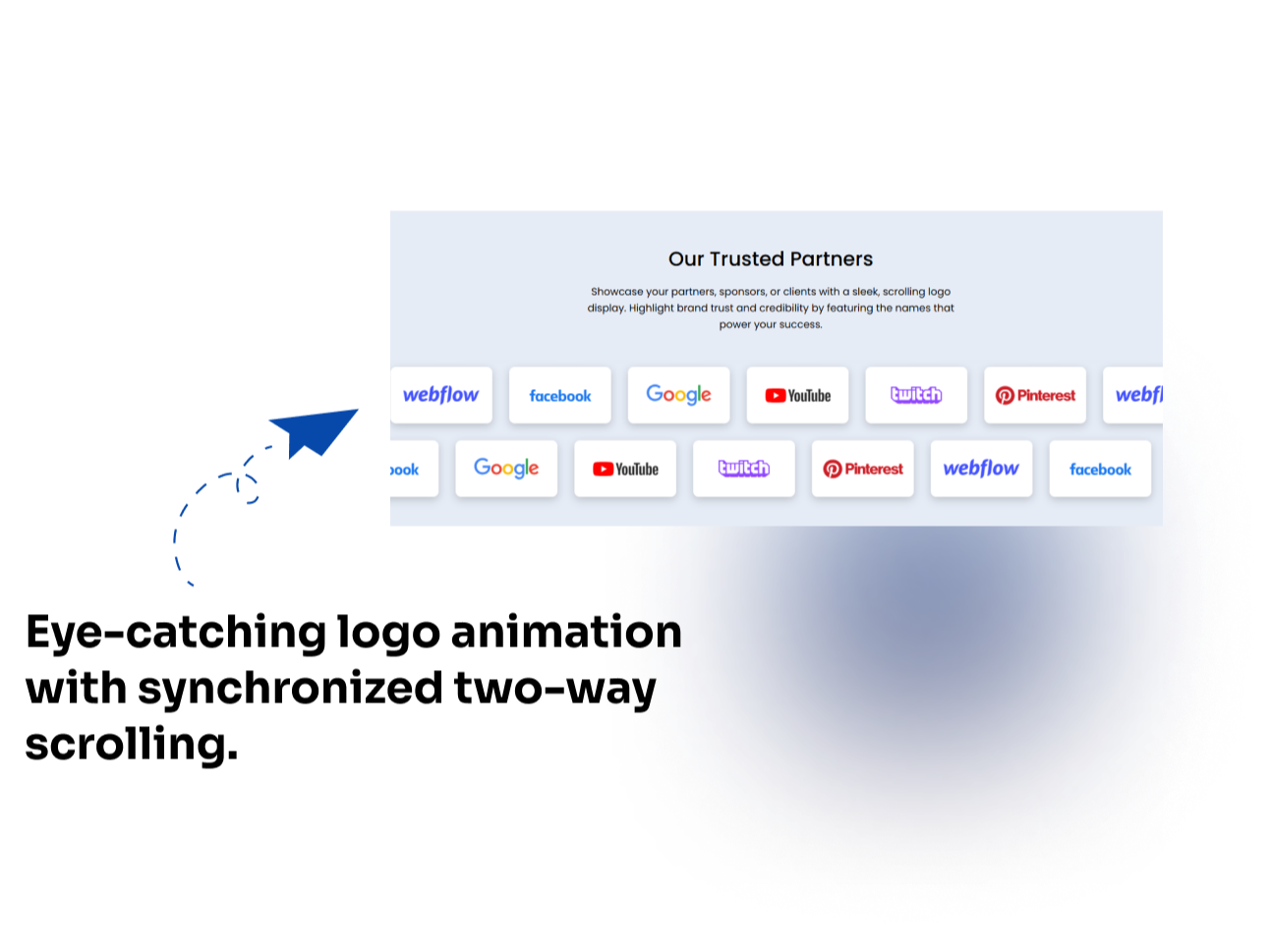 Engaging Dual-Direction Logo Scroll