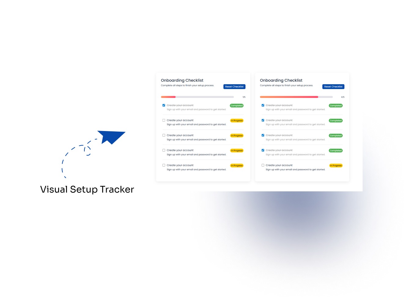 Visual Setup Tracker