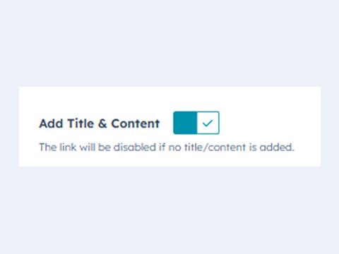 Toggle Title & Description