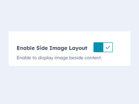 Enable Side Image Layout