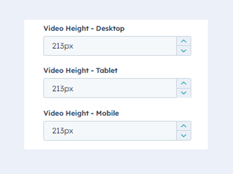 Adjustable Video Height