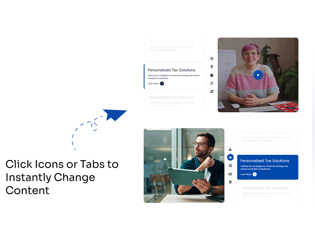 Click to Switch Content