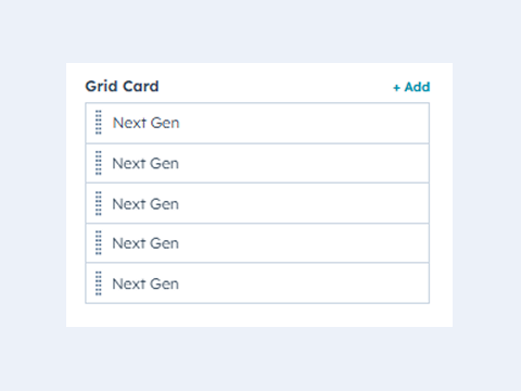 Multiple Grid Cards