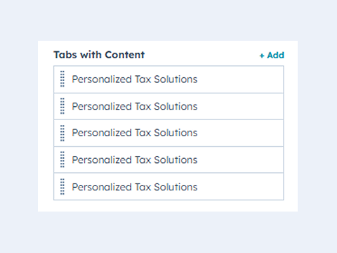Add Multiple Card Tabs