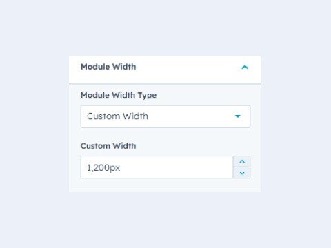 Customizable Module Width