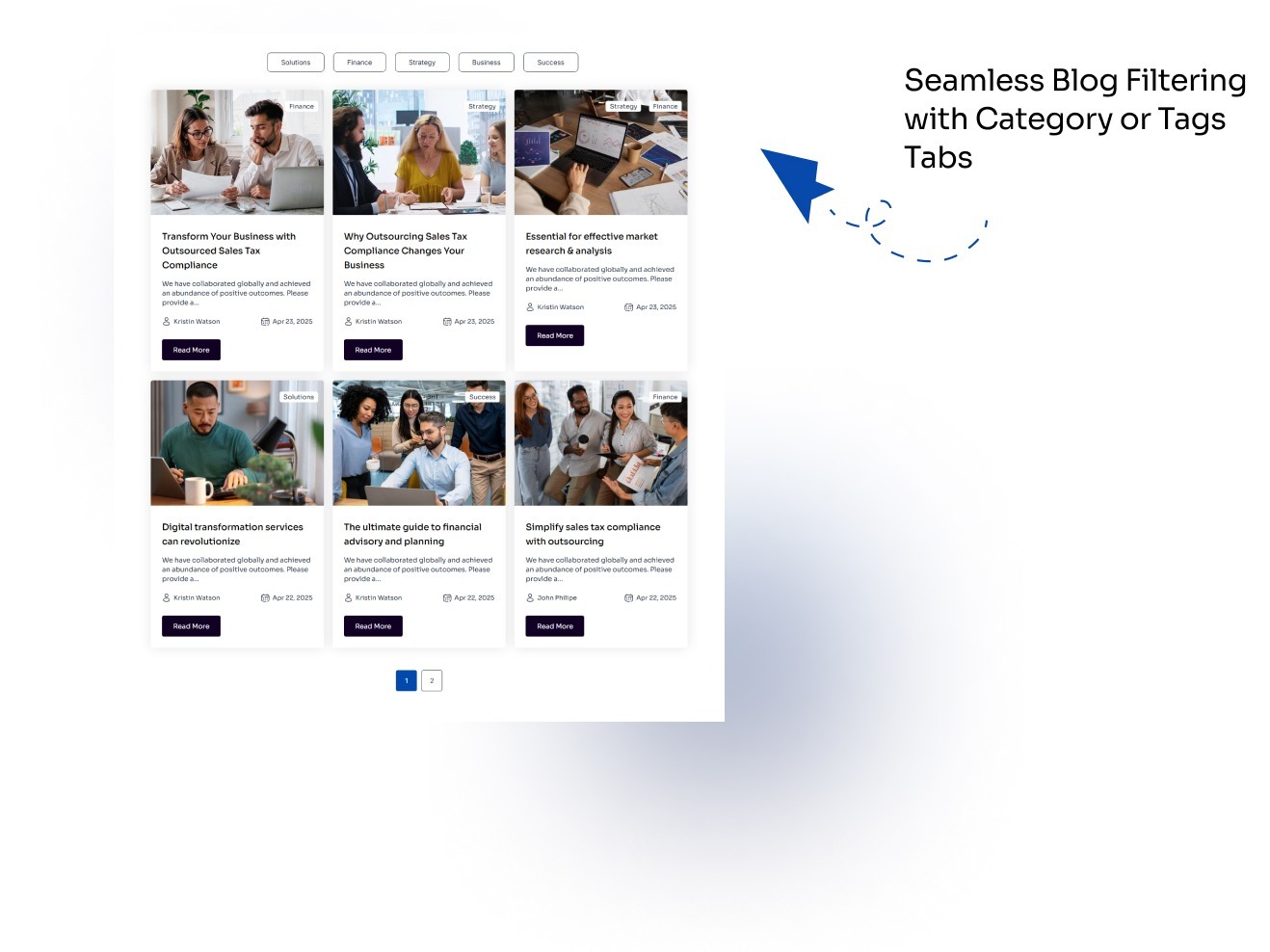 Seamless Category or Tag Tabs for Easy Navigation