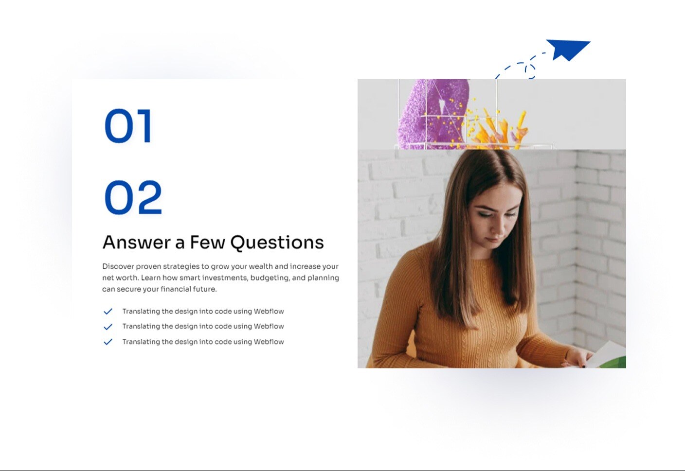 As you scroll, new cards stack on top of the ones before