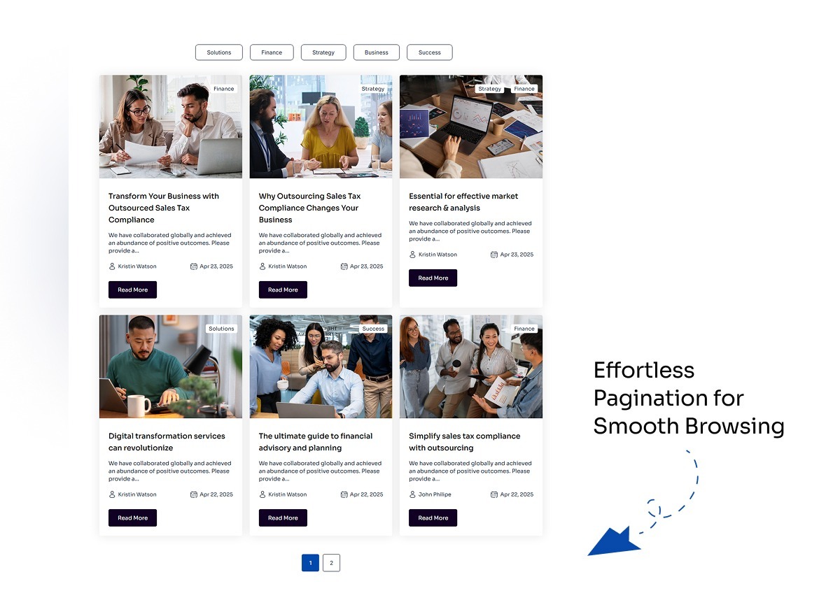 Pagination for Easy Browsing