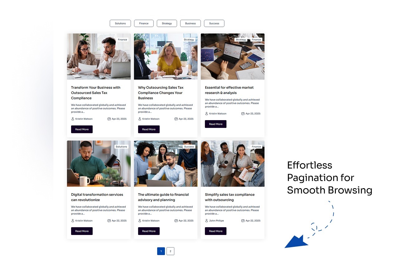 Smooth Pagination for Easy Browsing