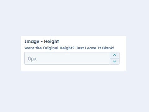 Customize image height