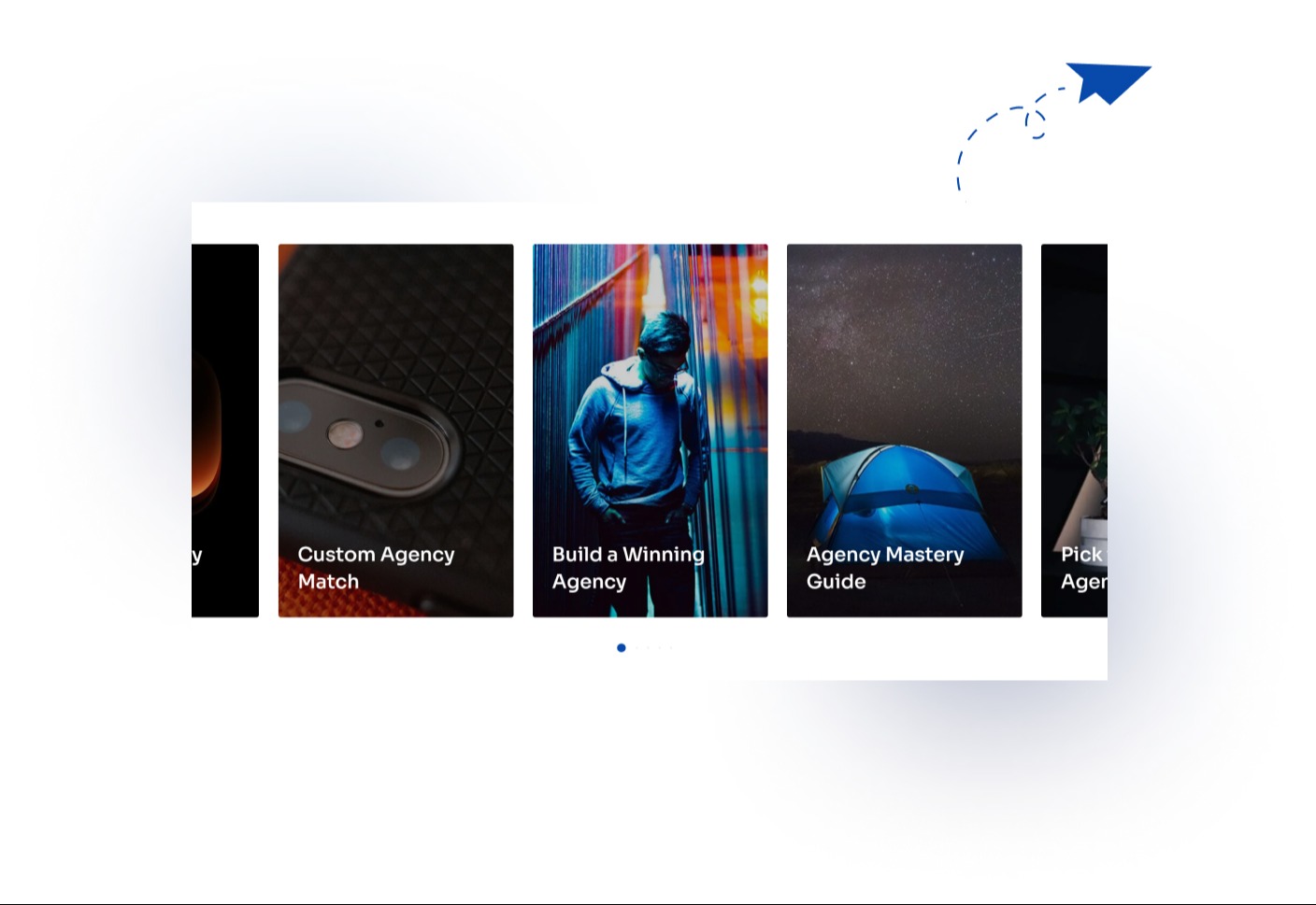 Hover Boxes Slider with Side Peek Effect