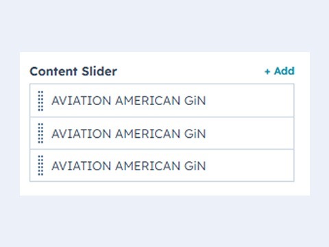 Add multiple contents for slider, single content static