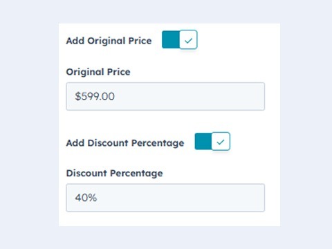 Apply discount to auto-calculate final price.