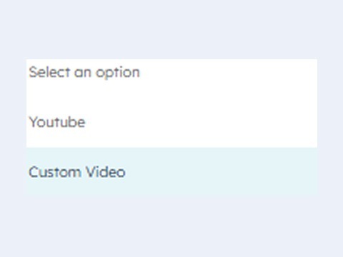 Video Type Option