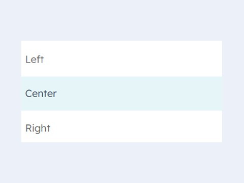 Heading Alignment Options