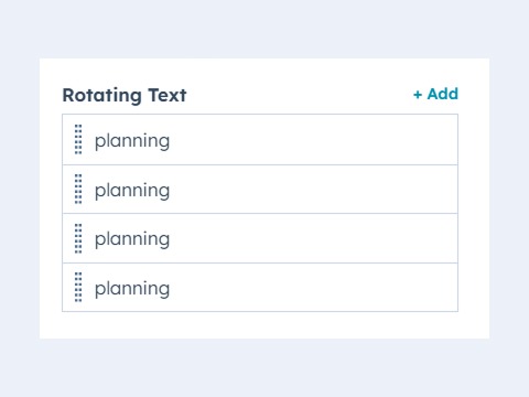 Add & Edit Multiple Rotating Headings