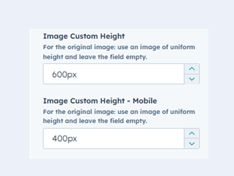 Adjust image height easily