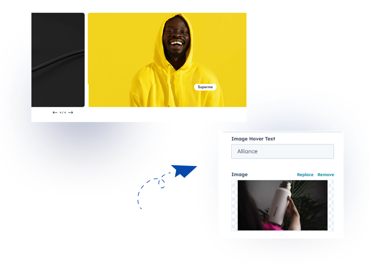 Show titles on image hover