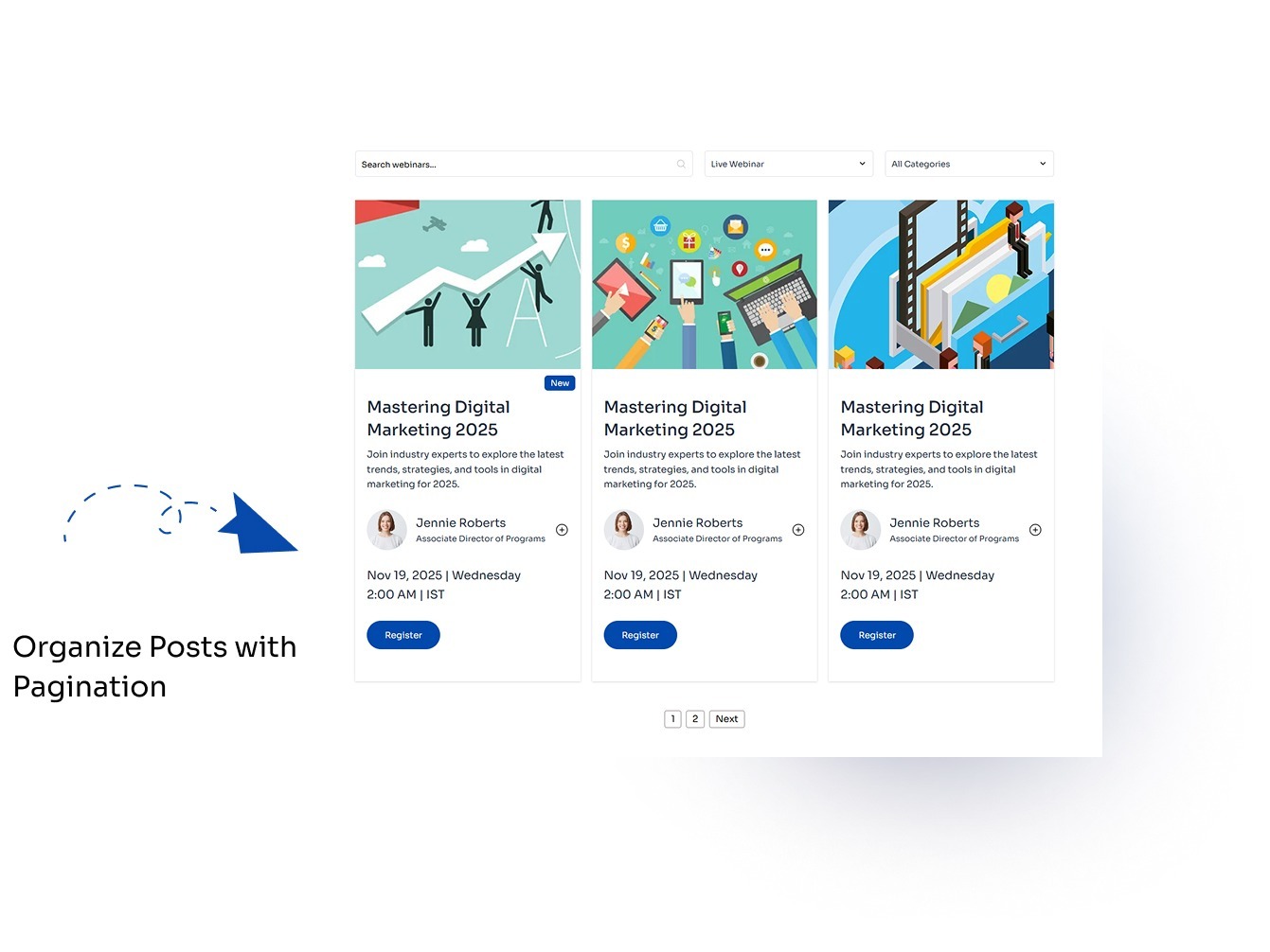 Pagination Functionality
