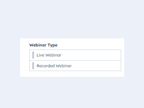 Select Webinar Type