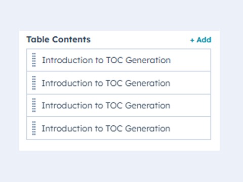 Add Multiple Sections & Subheadings