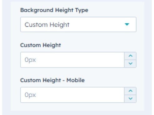 Customize background height