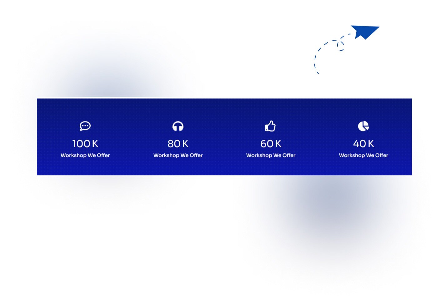 Icon on top, counter below, with text in a clean, full-width design.