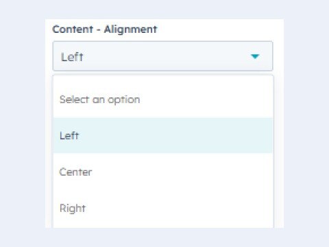 Customizable Content Alignment