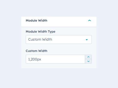 Customizable Module Width