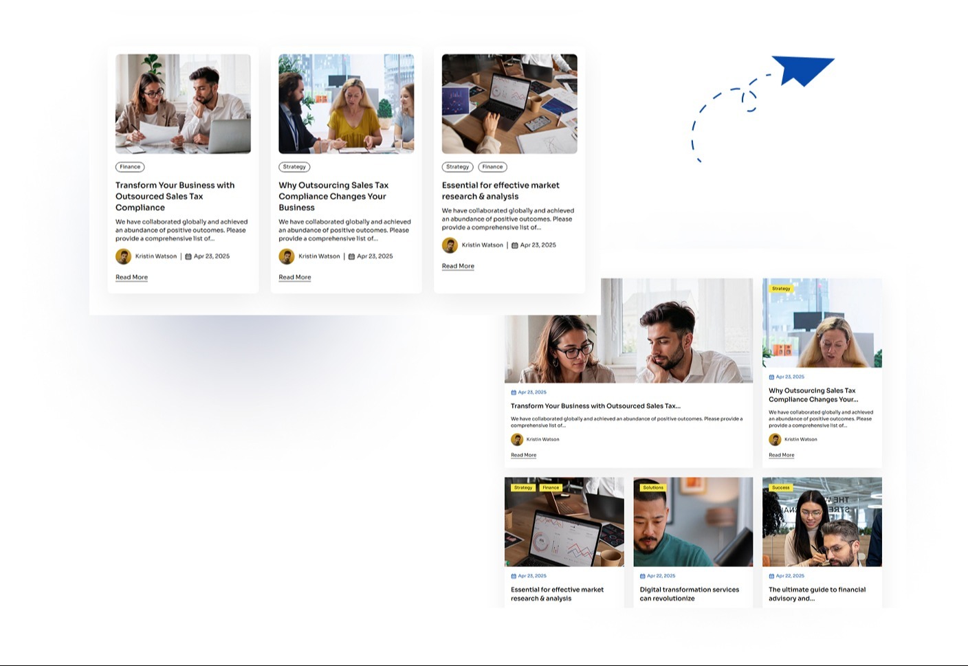 Display posts in a clean column view or a dynamic masonry-style layout.